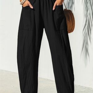 Cupshe Black Women's Relaxed Fit Pants
